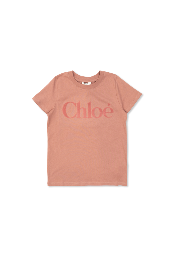 T-shirt with a logo and velvety finish, zdjęcie 1 T-shirt with a logo and velvety finish od Chloé Kids