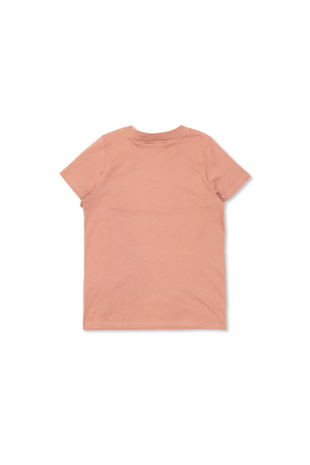 Chloé Kids Camiseta con logotipo con acabado aterciopelado