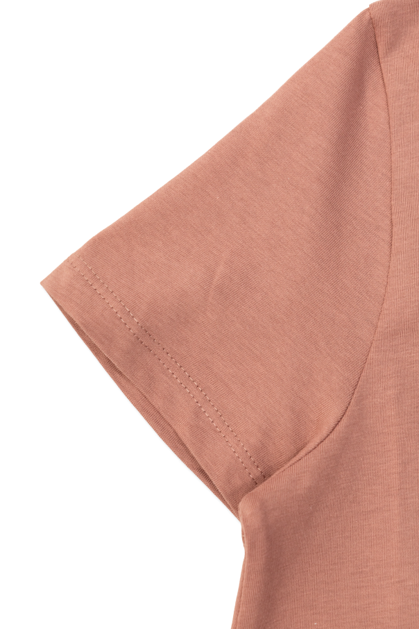 Chloé Kids Camiseta con logotipo con acabado aterciopelado