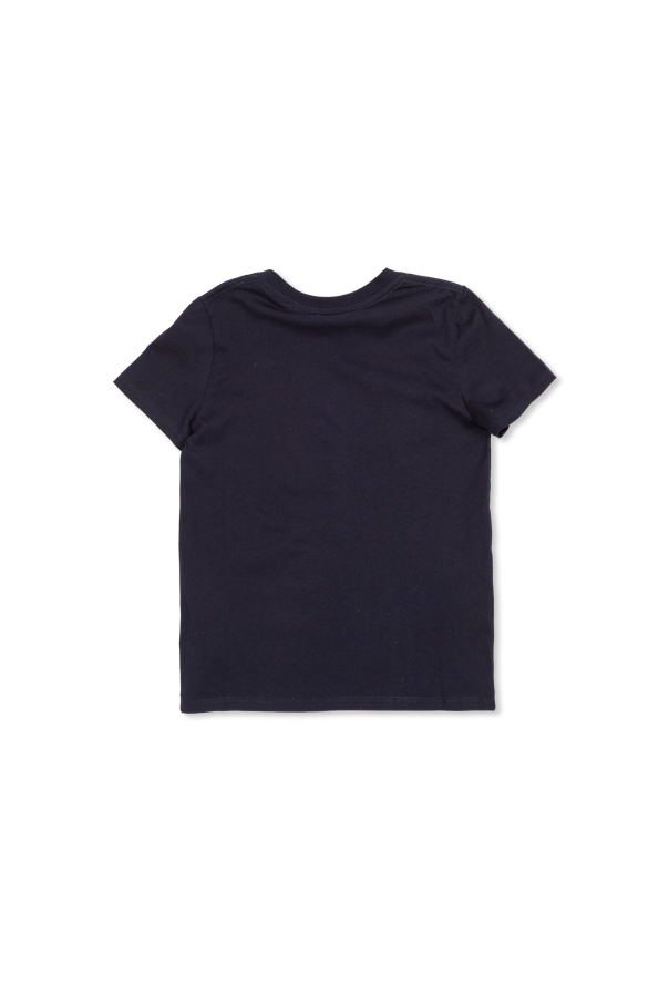 Chloé Kids T-shirt z logo o aksamitnym wykończeniu