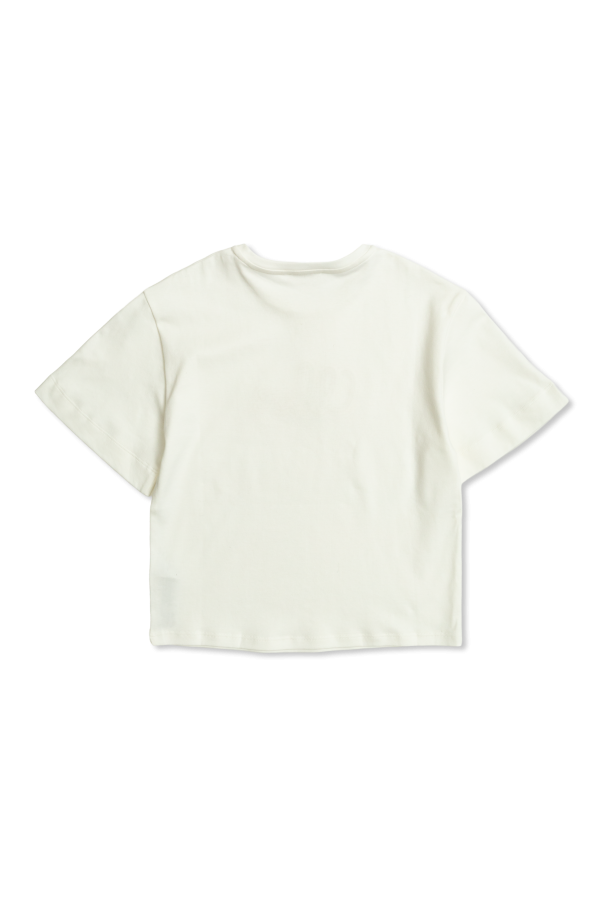 Chloé Kids Camiseta con logo bordado