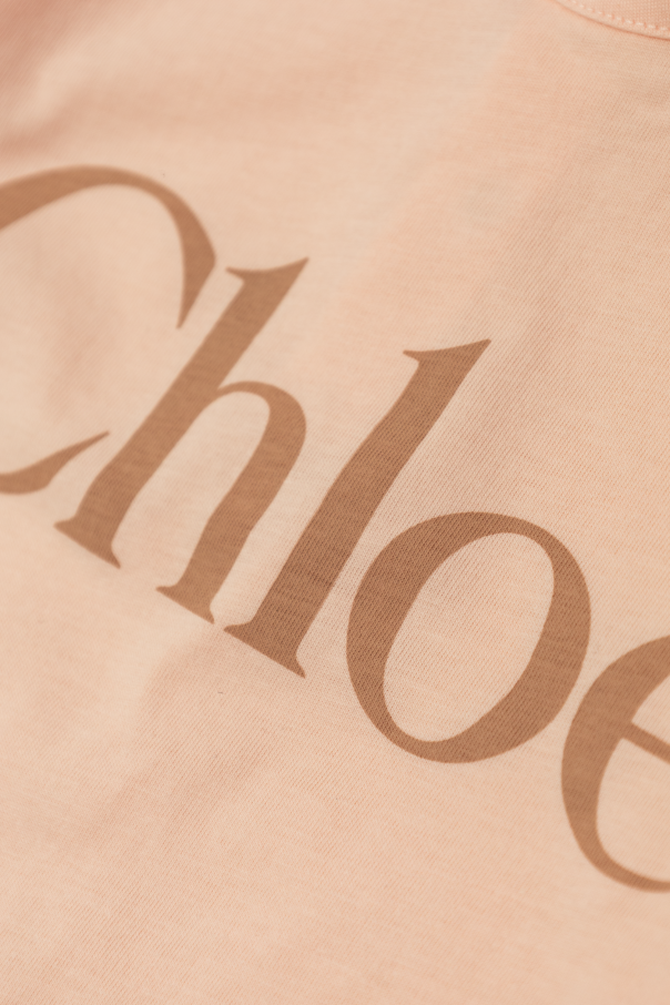 Chloé Kids Top con logo estampado