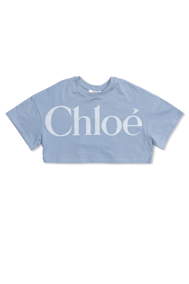T-shirt with printed logo od Chloé Kids