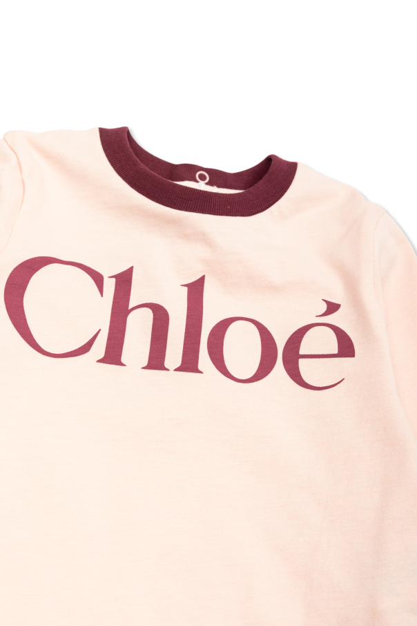 Chloé Kids T-shirt com logótipo