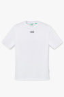 Love Moschino T-Shirt mit durchgehendem Herz-Print in Rosa-Bunt