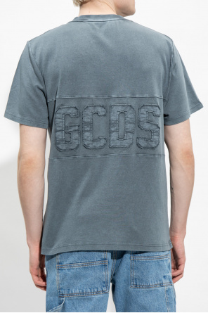 GCDS Prada enamel logo plaque button-down shirt