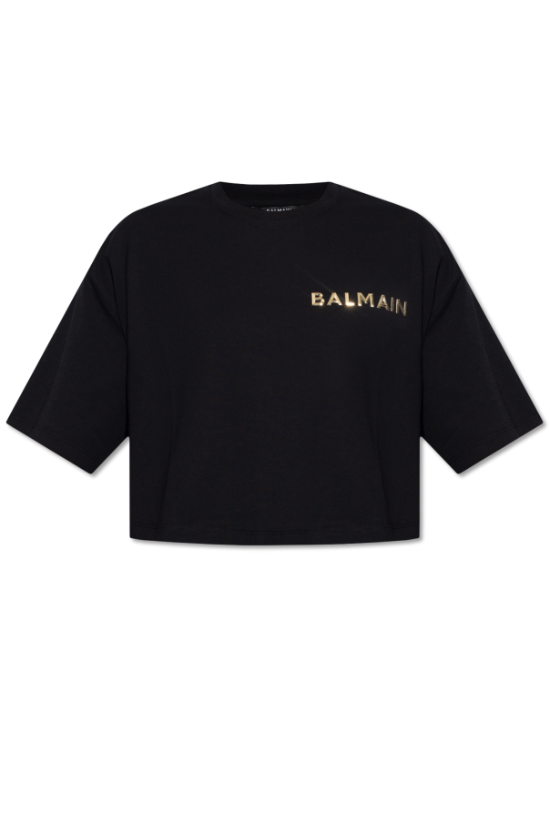 Balmain Cropped oversize T-shirt