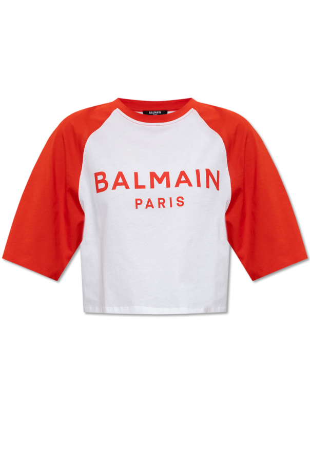 Balmain Balmain crest patch polo shirt
