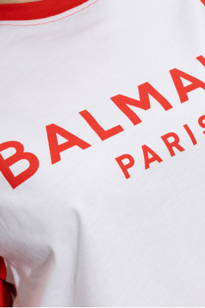 Balmain Balmain crest patch polo shirt