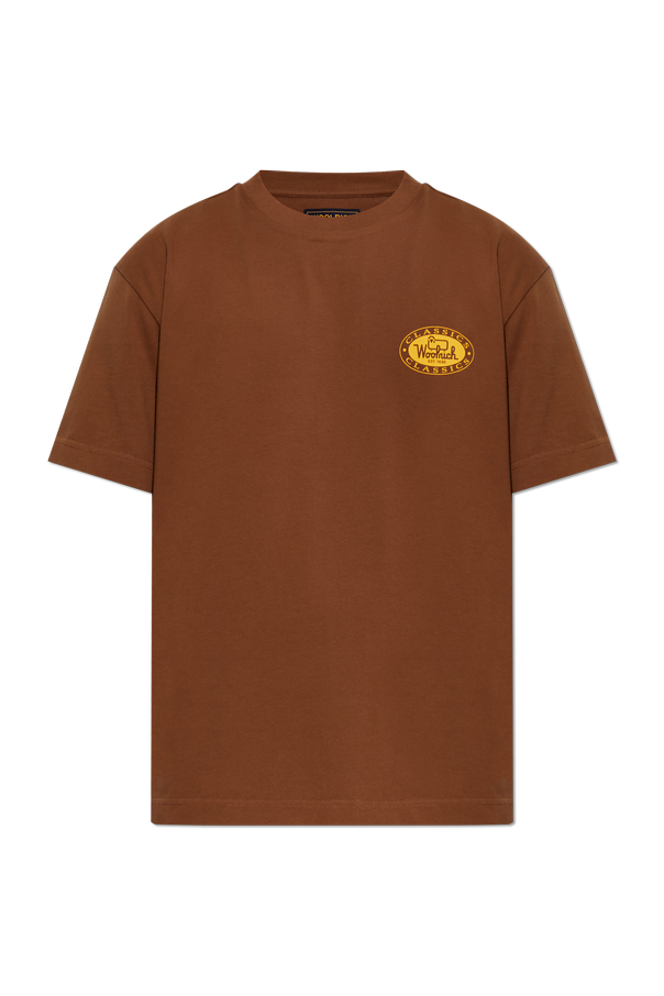 Cotton T-shirt with printed logo od Woolrich