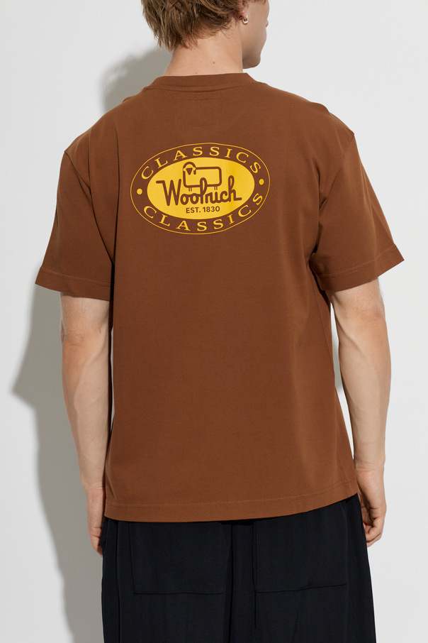 Woolrich Bavlnené tričko s potlačeným logom