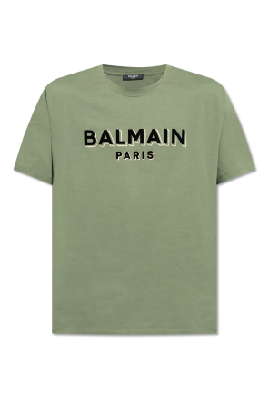 T-shirt z logo od Balmain