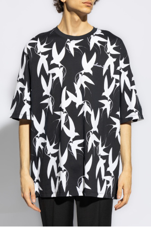 Balmain T-shirt z motywem ptaków