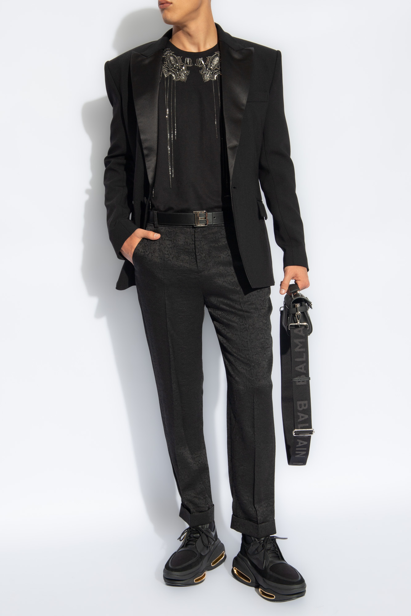 Balmain Black Spencer Blazer - rise leggings Balmain