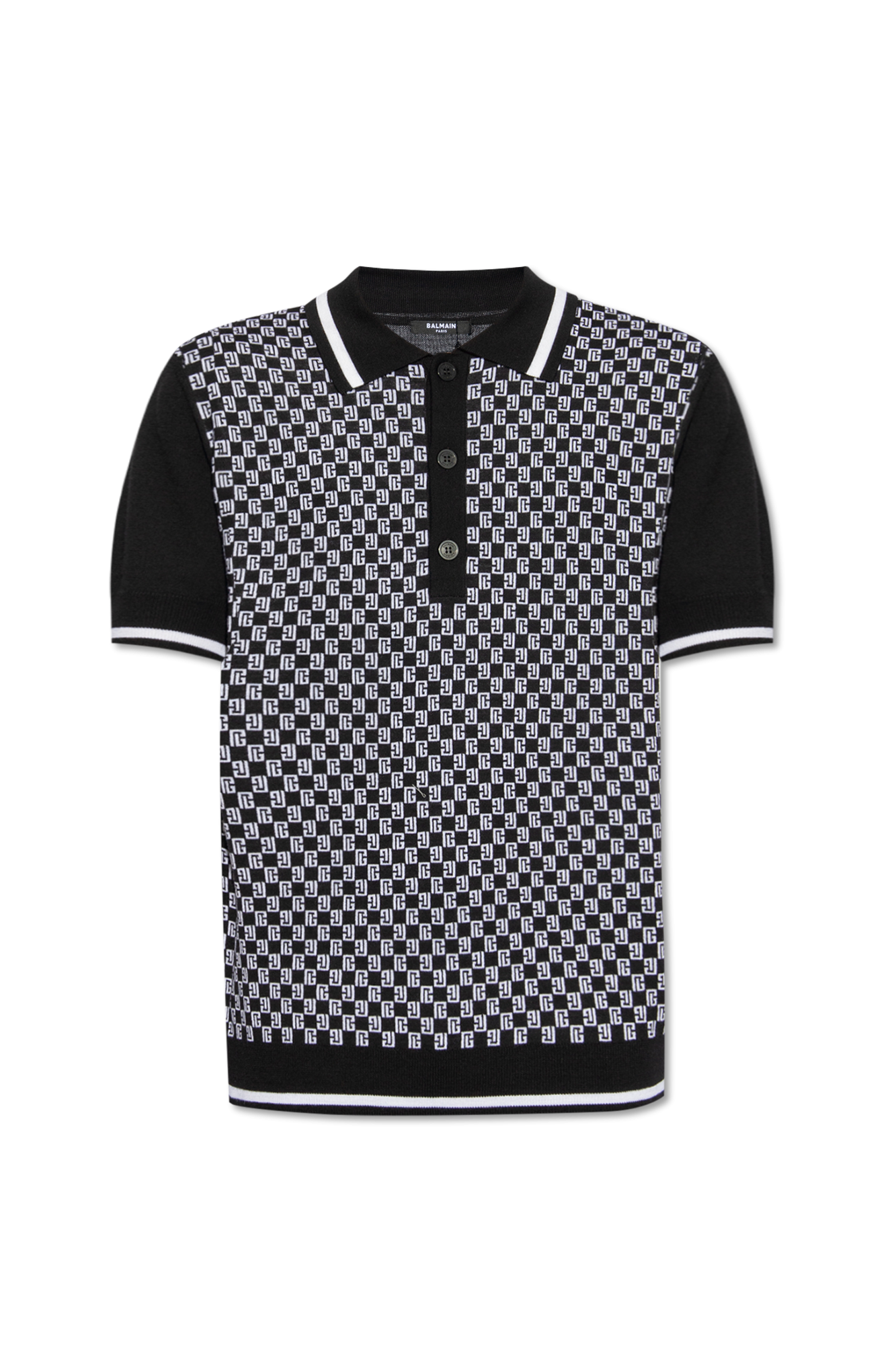 Balmain PS Paul Smith Zebra striped-tipping polo shirt