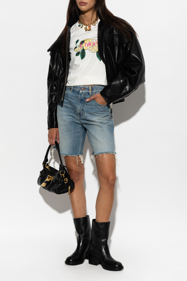 Chloé T-shirt z kolorowym nadrukiem