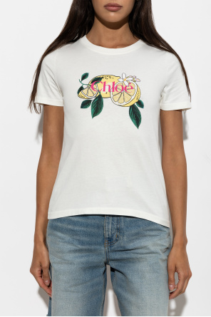 Chloé T-shirt z kolorowym nadrukiem