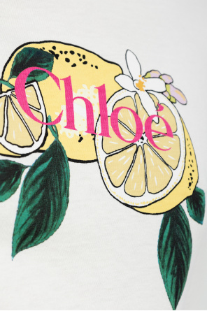 Chloé T-shirt z kolorowym nadrukiem