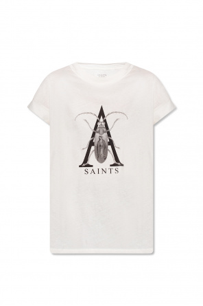 Athleisure t-shirt with athleisure logo chest print in white