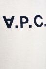 A.P.C. Kickers Krympet vintagestribet T-shirt med lange ærmer og logo foran