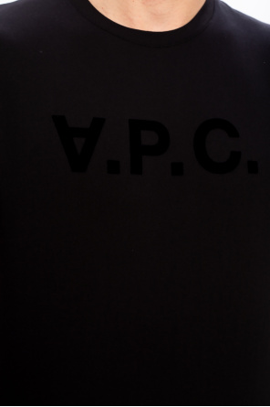 A.P.C. T-shirt z aksamitnym logo