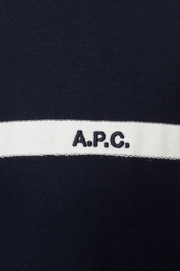 A.P.C. T-shirt with logo stripe | Men's Clothing | Vitkac