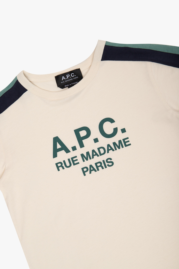 A.P.C. Kids T-shirt Asymmetric with logo