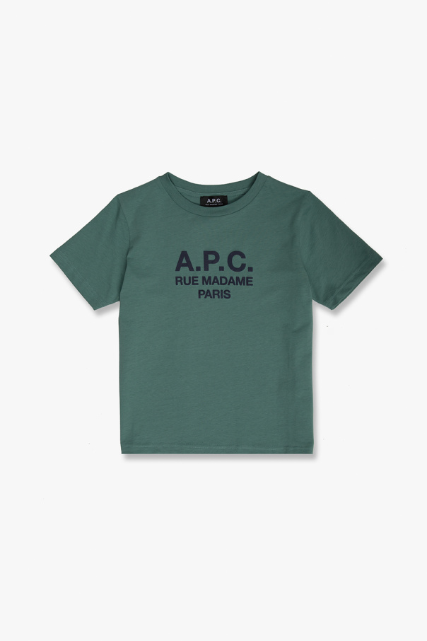 A.P.C. Kids Karl Lagerfeld stripe-print bib collar shirt