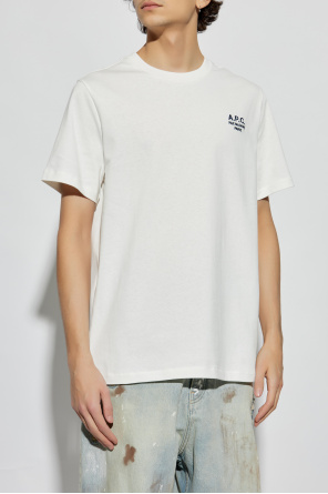 A.P.C. Camiseta de algodón con logo