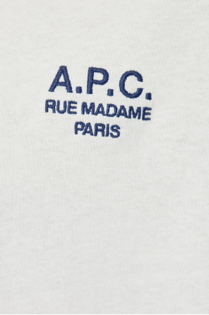 A.P.C. Camiseta de algodón con logo