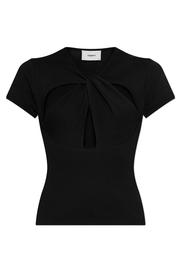 T-shirt with decorative cut-outs od Coperni