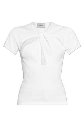 T-shirt with decorative cut-outs