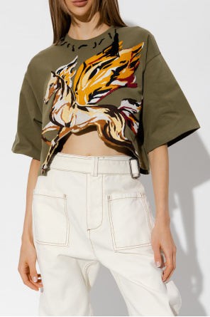 Etro Cropped T-shirt with logo