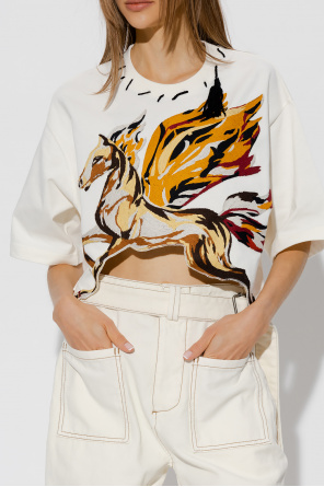 Etro Cropped T-shirt with logo