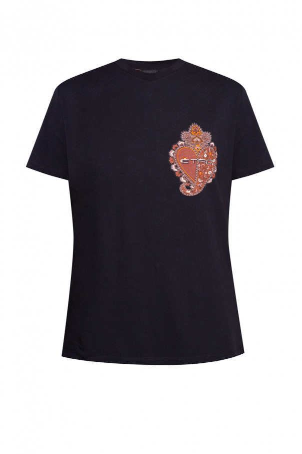 Etro bandana-print short-sleeved T-shirt Weiß