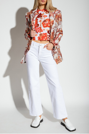 Cropped t-shirt with floral motif od Etro
