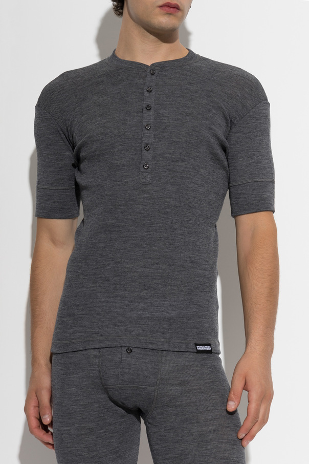Dsquared2 Wełniany t-shirt bieliźniany