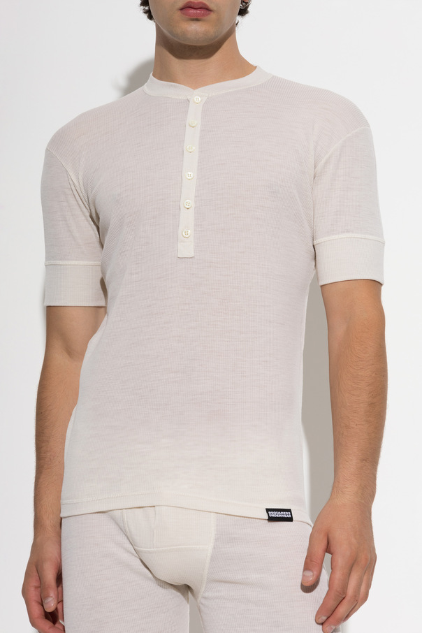 Dsquared2 Wełniany t-shirt bieliźniany