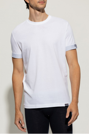 Dsquared2 Tommy Jeans Big & Tall T-shirt grape avec logo encadré ton sur ton Blanc chiné