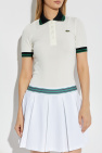 LACOSTE RUNWAY cream Polo with logo