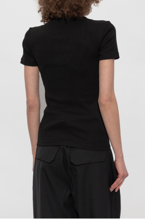 Lacoste Ribbed polo with logo patch