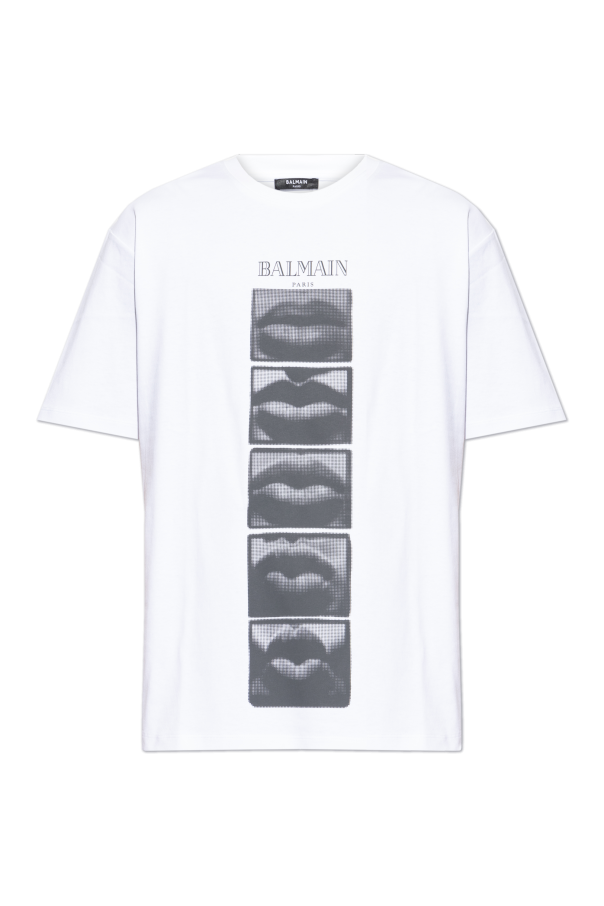 Balmain T-shirt z nadrukiem