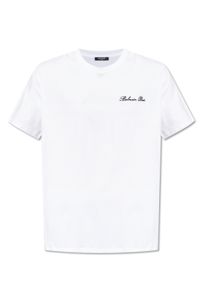 T-shirt with embroidered logo od Balmain