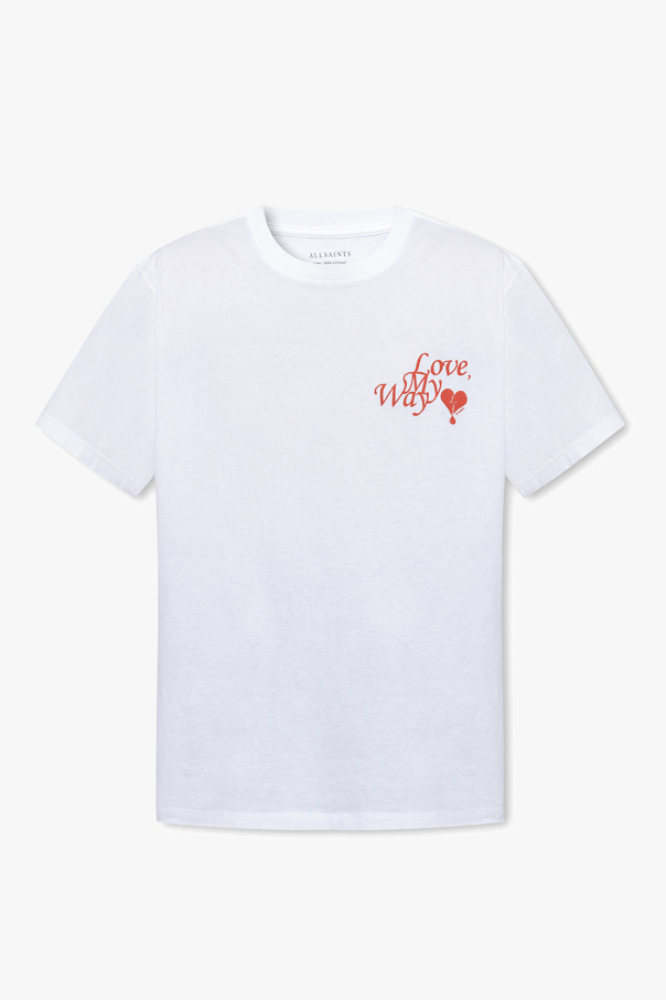 AllSaints T-shirt z nadrukiem ‘Direction’