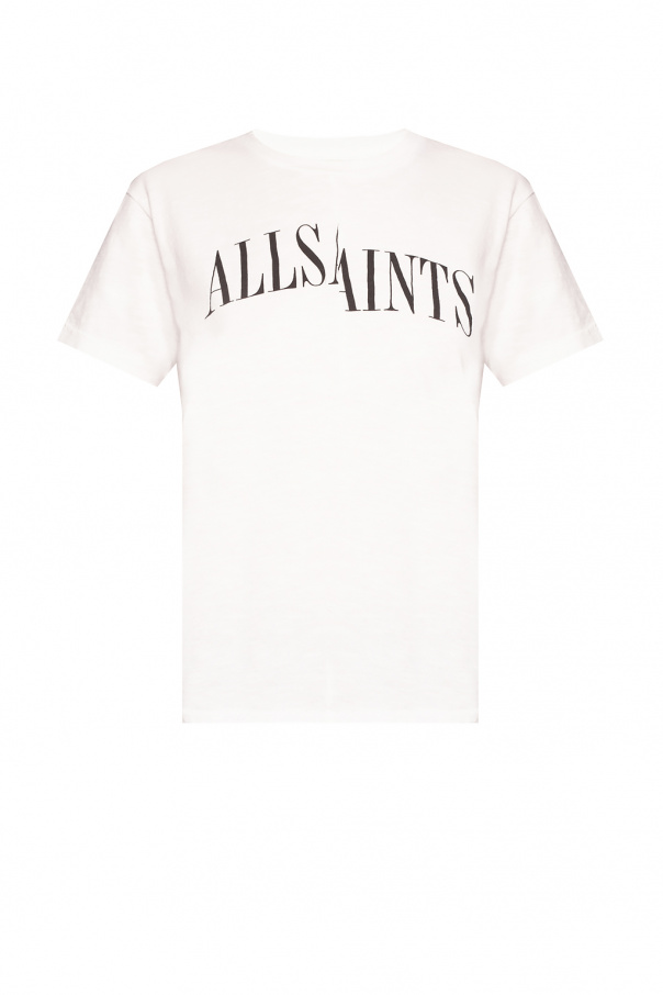 AllSaints 'stussy basic pigment dyed t shirt faded yellow