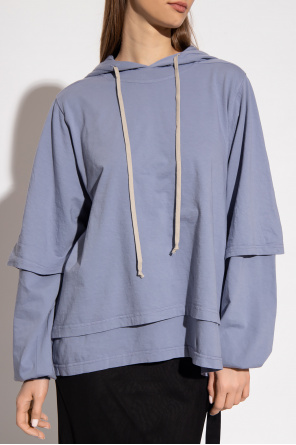 Rick Owens DRKSHDW Double-layered T-shirt with hood