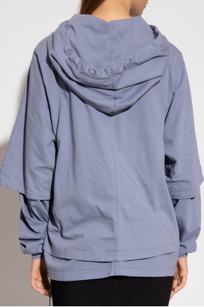 Rick Owens DRKSHDW Double-layered T-shirt with hood