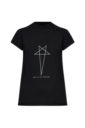 T-shirt z nadrukowanym logo od Rick Owens DRKSHDW