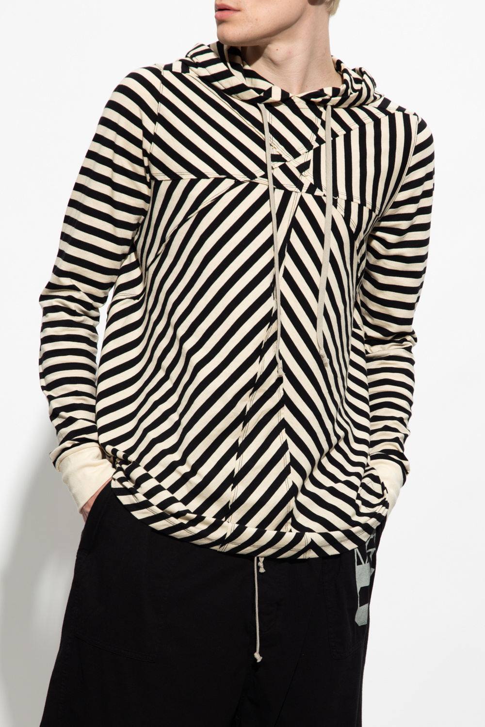 Rick Owens DRKSHDW Striped hoodie