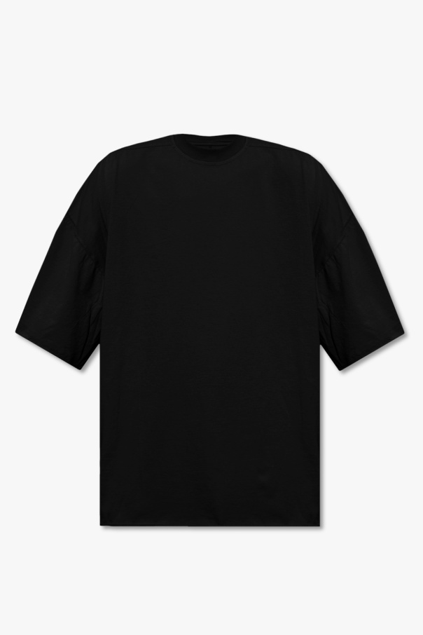 plaid jacquard shirt-jacket T-shirt with logo